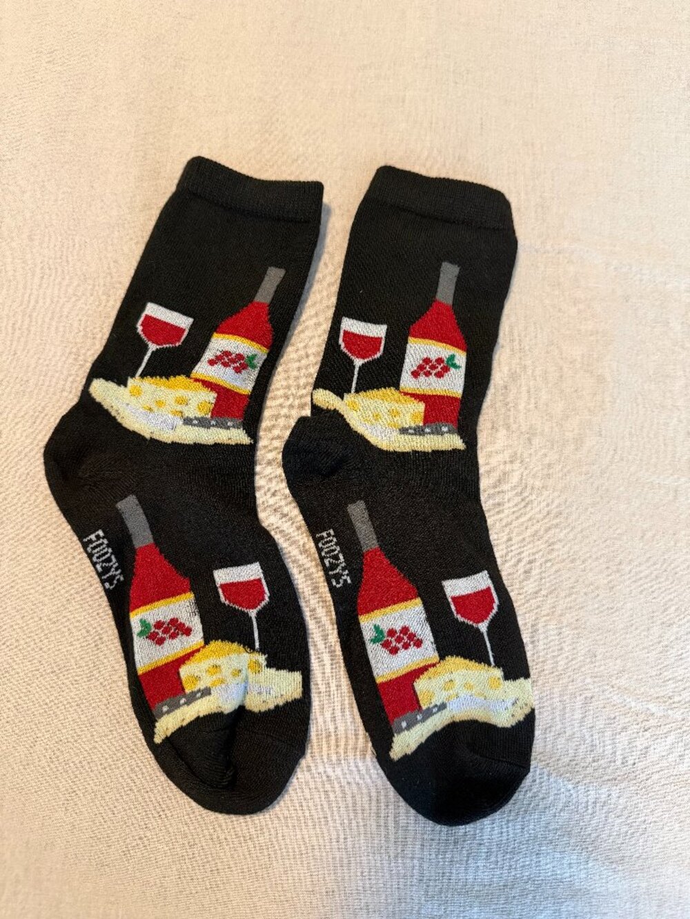 Patterned Socks - Wine & Cheese - Foozys